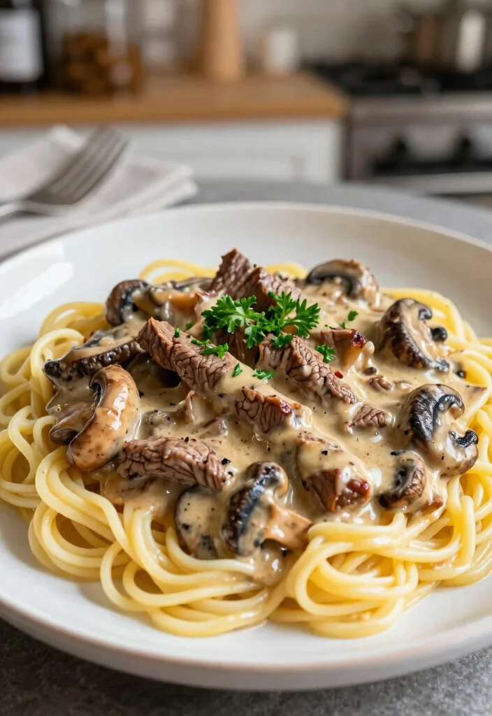 18 Crockpot Dump and Go Recipes No Prep Dinners - 8. Beef Stroganoff 1