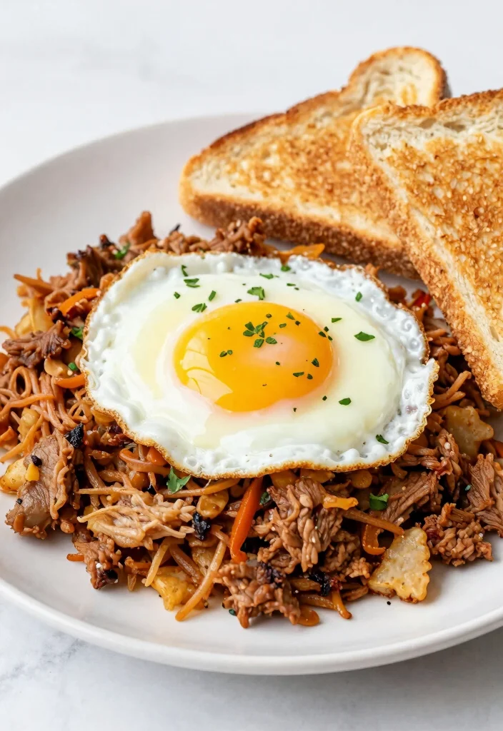18 Crockpot Pulled Pork Recipes Perfect for Feeding a Crowd - 15. Pulled Pork Breakfast Hash 1
