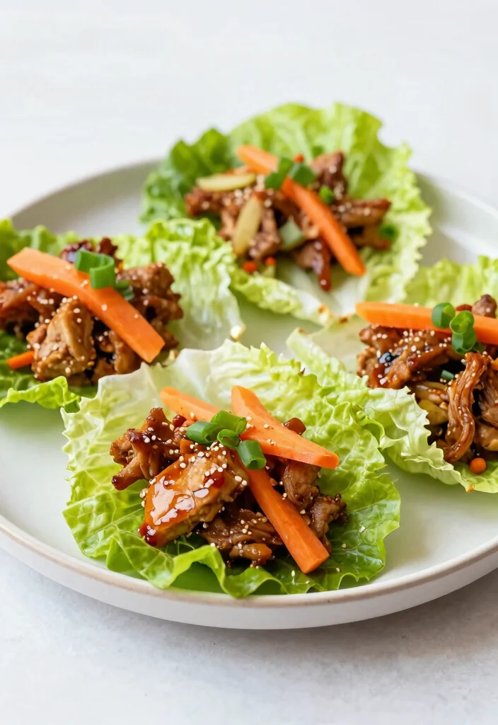 18 Crockpot Pulled Pork Recipes Perfect for Feeding a Crowd - 18. Teriyaki Pulled Pork Lettuce Wraps 1