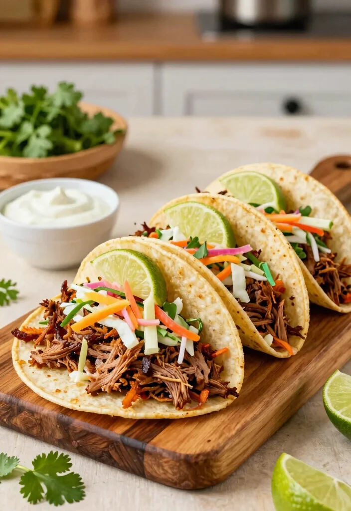 18 Crockpot Pulled Pork Recipes Perfect for Feeding a Crowd - 2. Sweet and Spicy Pulled Pork Tacos 1