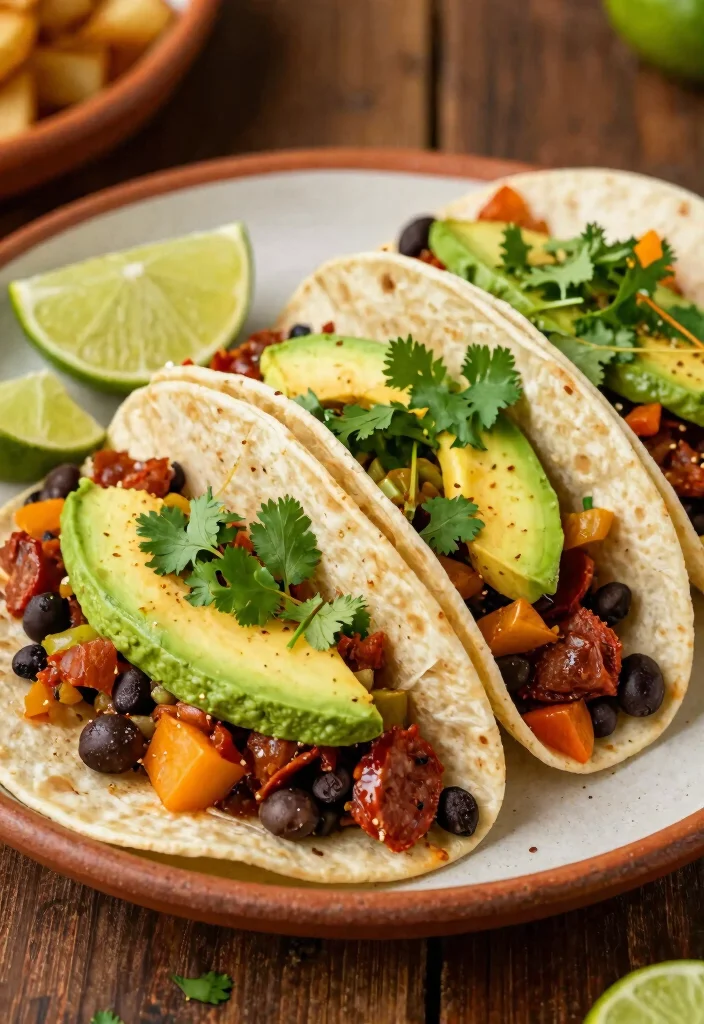 18 Crockpot Recipes for Two Cozy Small Batch Meals - 18. Chorizo and Black Bean Tacos 1