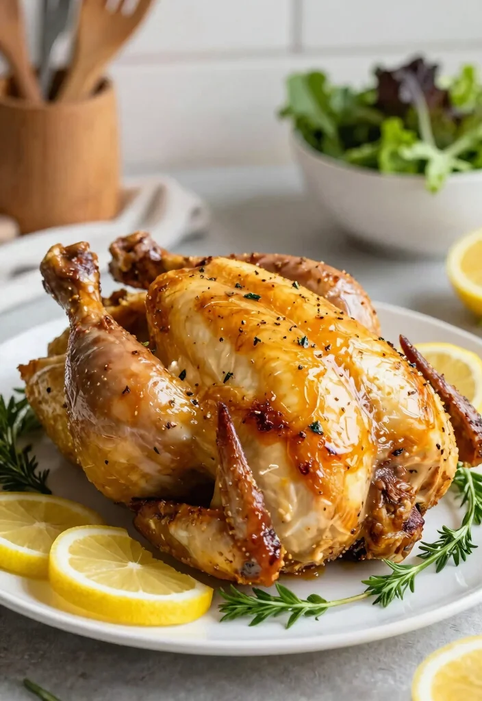 18 Crockpot Whole Chicken Recipes: Simple One Pot Meals - 1. Lemon Herb Whole Chicken 1