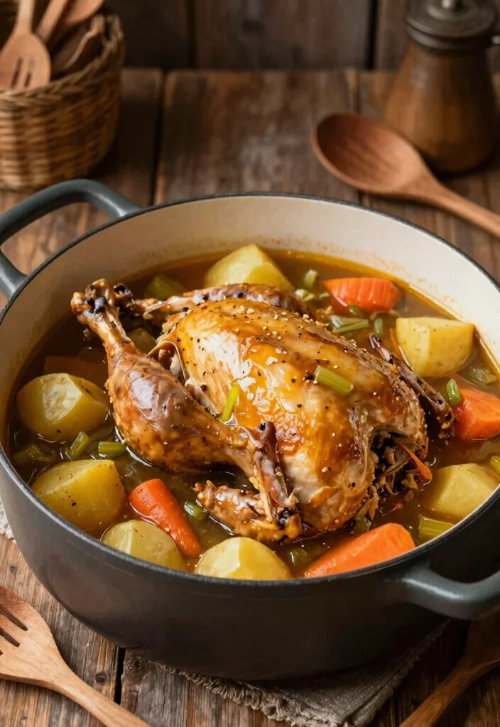 18 Crockpot Whole Chicken Recipes: Simple One Pot Meals - 17. Rustic Whole Chicken Stew 1