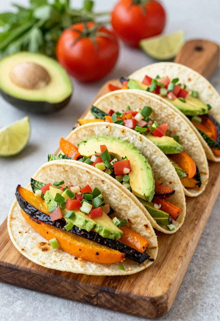 18 Gluten Free Vegetarian Recipes: Healthy Plant-Based Meals for Busy Professionals - 6. Roasted Vegetable Tacos 1