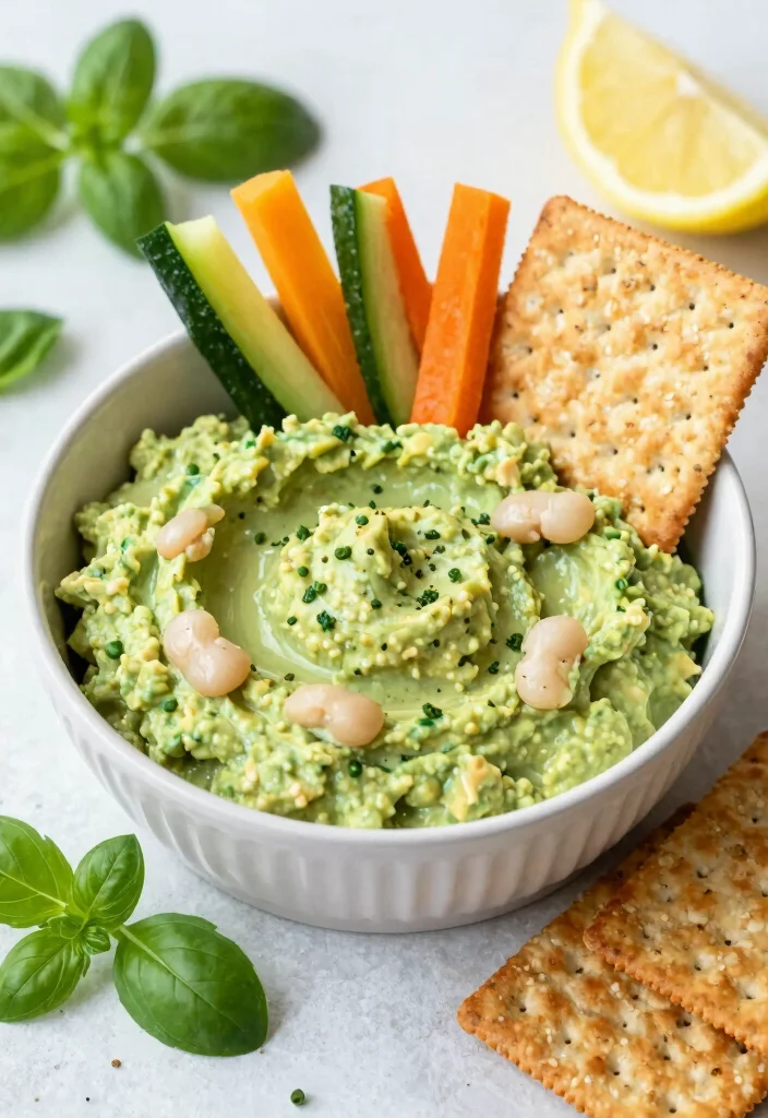 18 Gluten Free Vegetarian Recipes: Healthy Plant-Based Meals for Busy Professionals - 9. Creamy Avocado and White Bean Dip 1